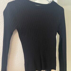 Dynamite black ribbed long-sleeve shirt